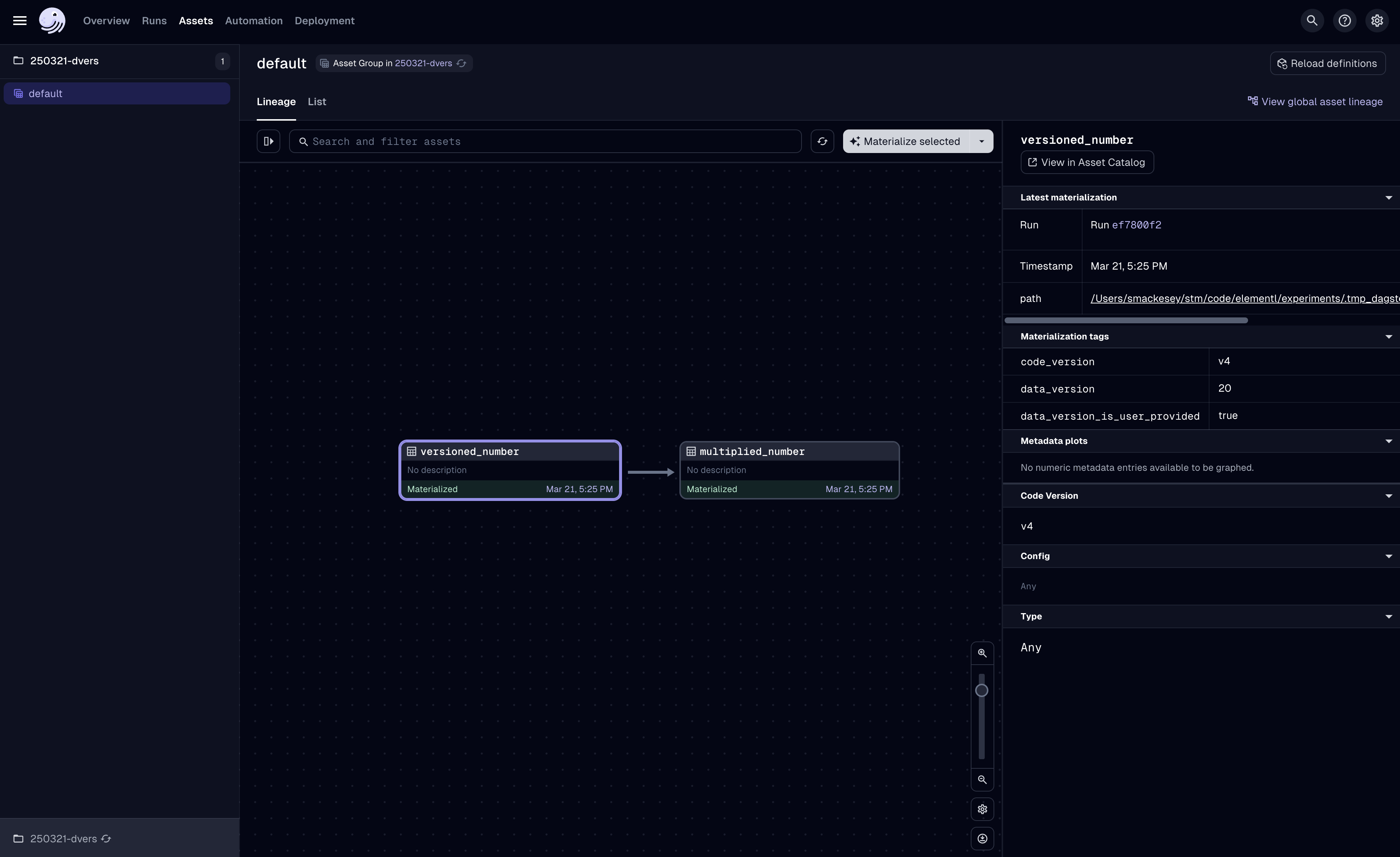 Manual data versions 1